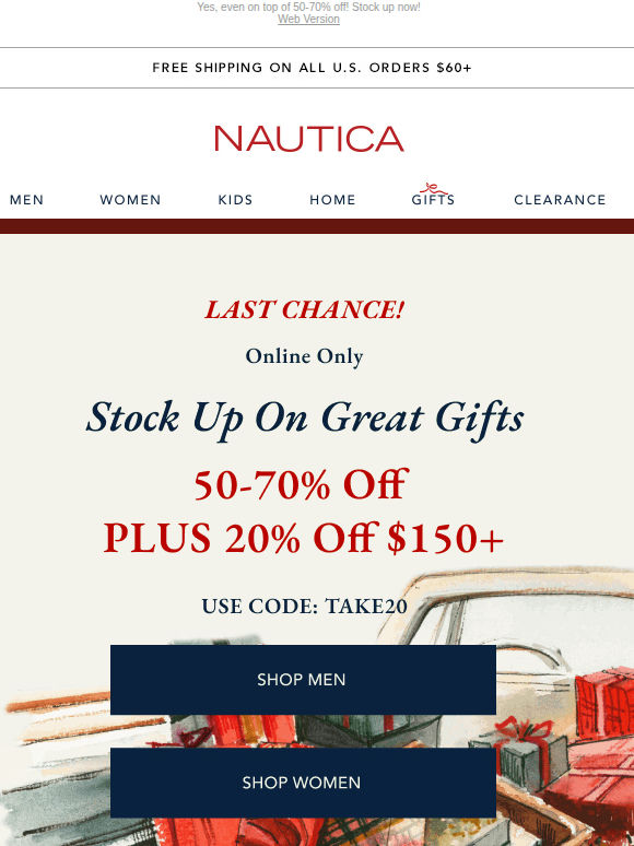 ⏰ FINAL HOURS! Last chance for extra 20% off $150+