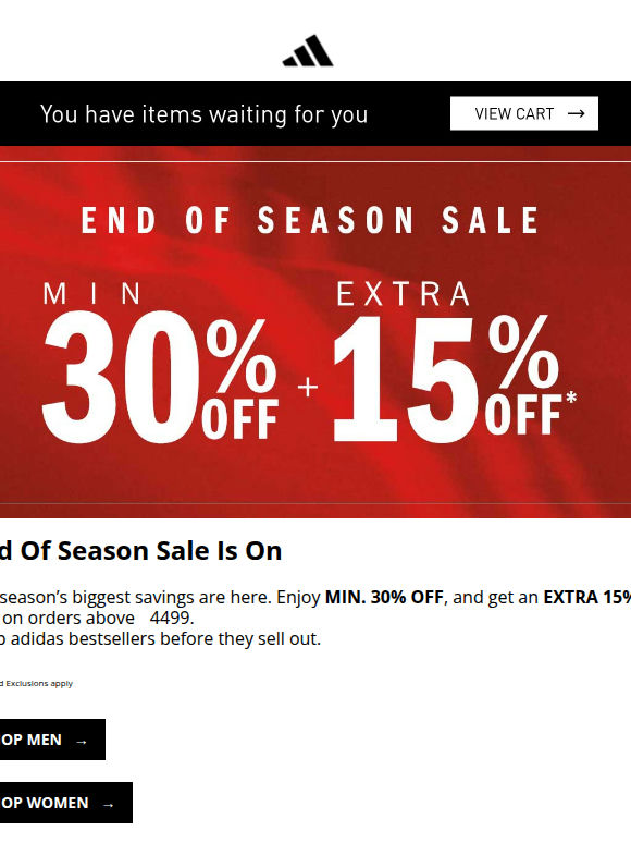 🚨adidas END OF SEASON SALE is LIVE🚨