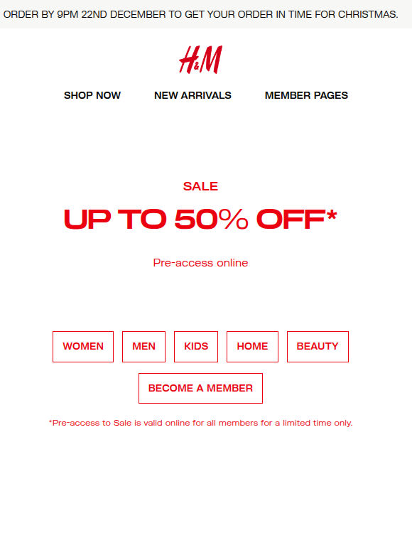 Up to 50% off | Member exclusive
