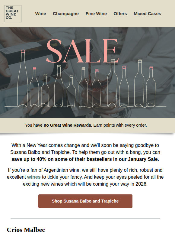 Last chance to save on Susana Balbo and Trapiche