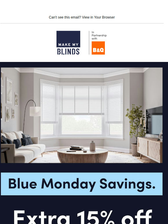Blue Monday sale: extra 15% off!