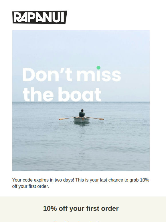 Last chance for 10% off