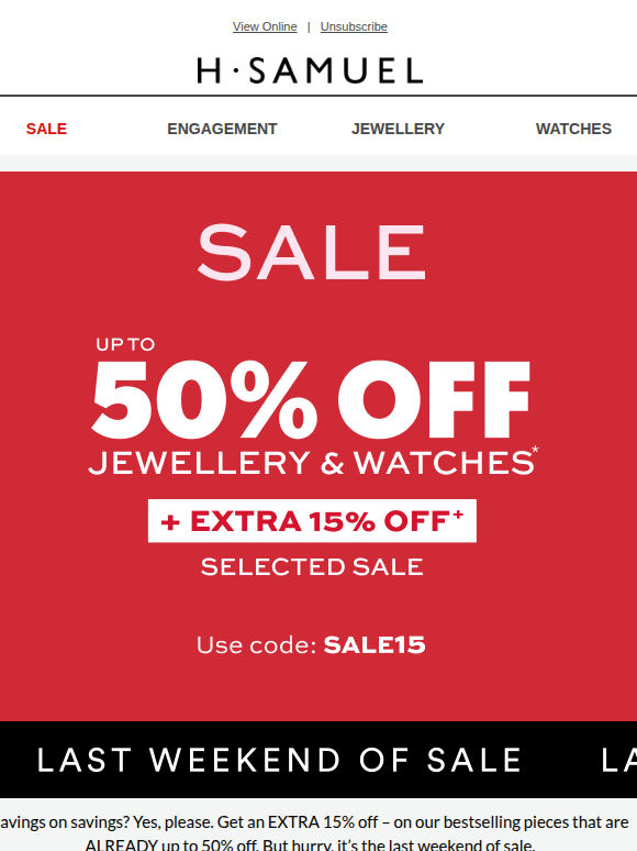 Weekend plans? Shop the Sale