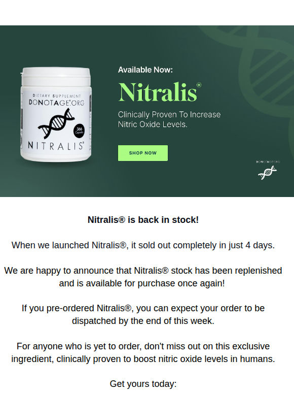 Nitralis®: Back In Stock