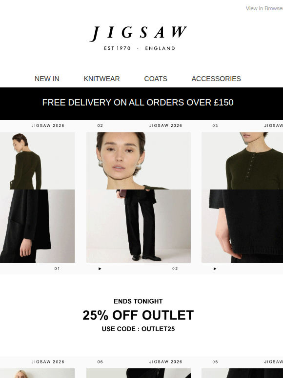 Ends tonight: extra 25% off outlet