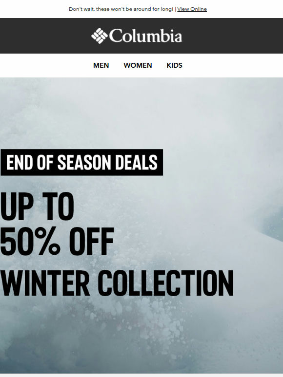 End of Season Deals. Up to 50% OFF! 💥