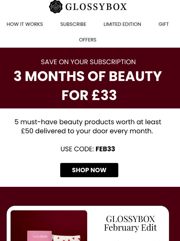 LAST CHANCE! 3 Months for £33