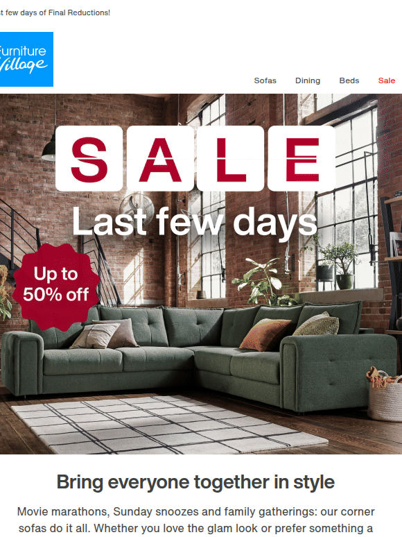 Save £££ on our cosiest corner sofas 🛋️