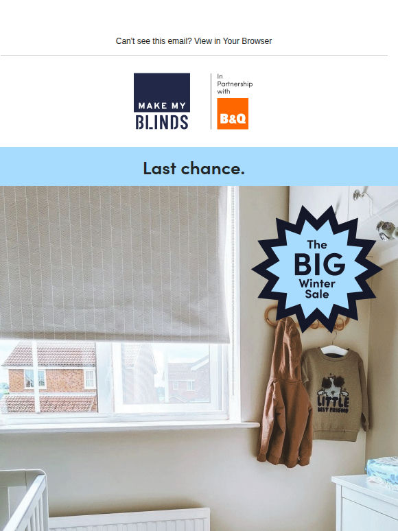 Last chance: extra 10% off wooden blinds!