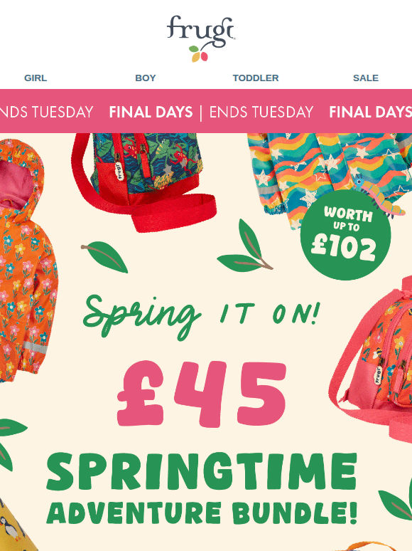 FINAL DAYS: Spring Adventure Outfit for £45