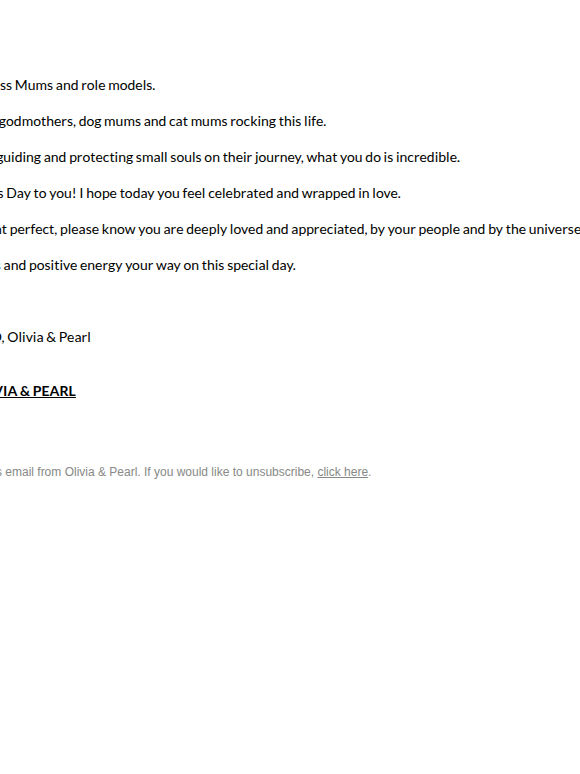 Sent with love from Olivia 🤍