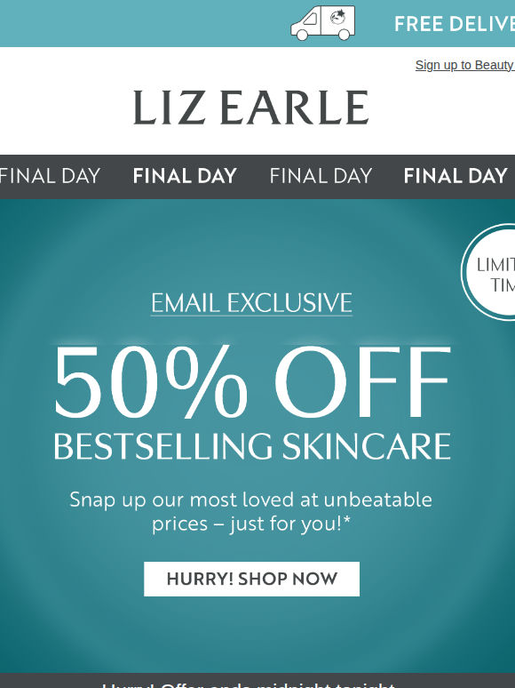 50% off? Not for long… ends at midnight ⏰