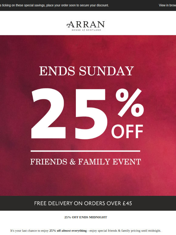 25% Off Ends Midnight ⏰