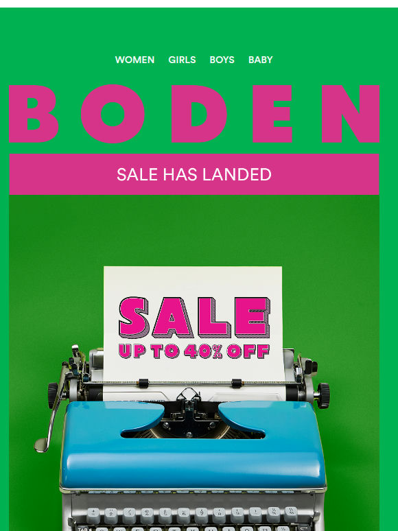 Stop. Read. Up to 40% Off Sale. STARTS NOW