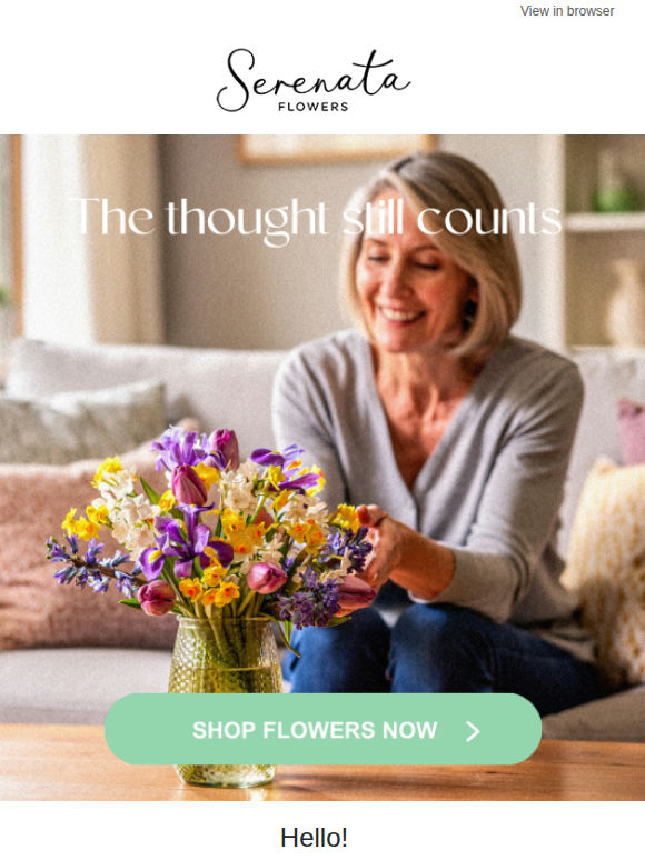 🌼 It's never too late to send flowers