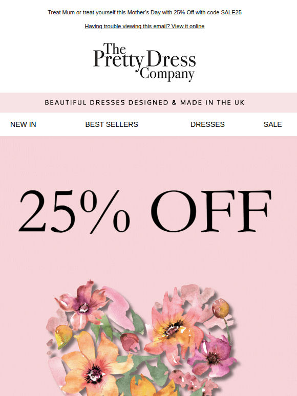 Get 25% Off this Mothers Day 💕