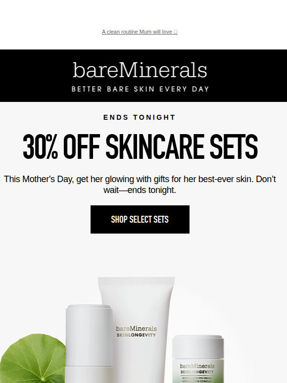 Ends tonight: 30% off skincare sets