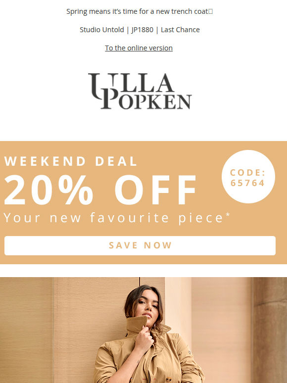 Last chance: 20% OFF your favourite piece ends today 🛍️