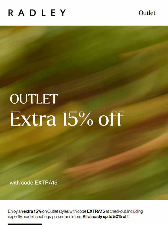Extra 15% off Outlet styles