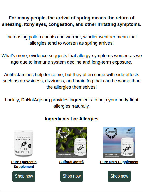 3 Ingredients To Fight Allergies