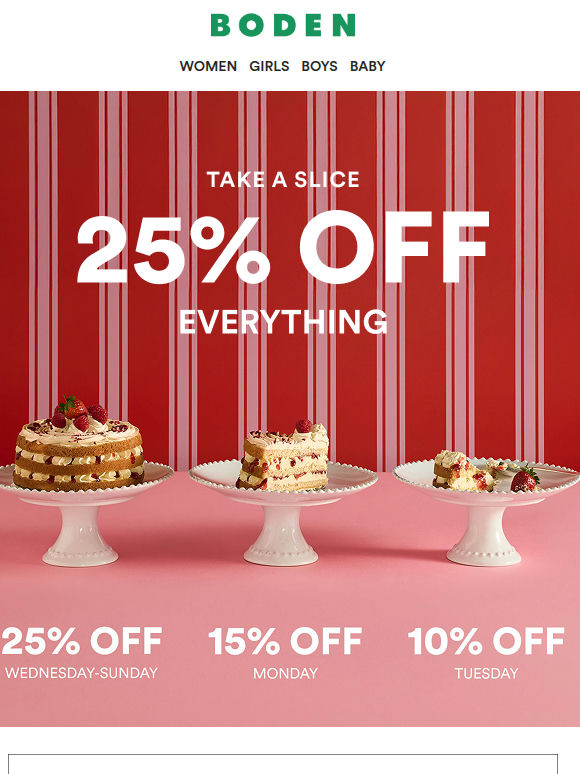 25% off everything starts RIGHT NOW