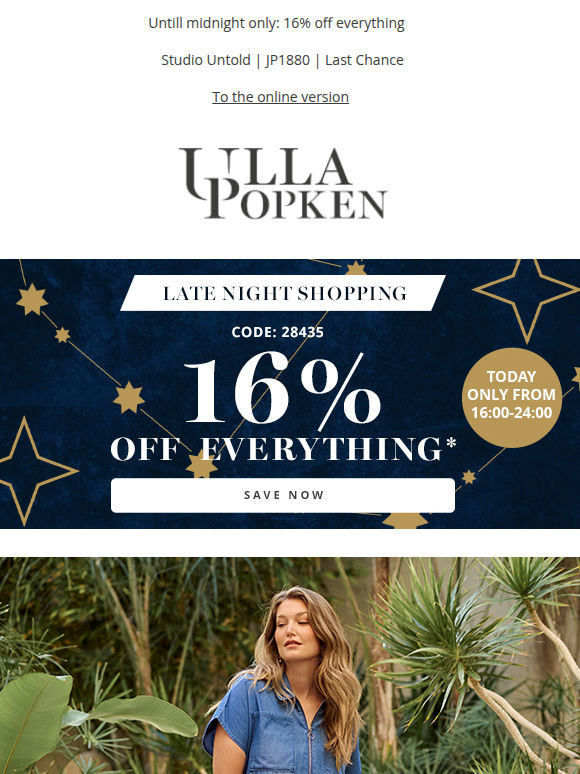 🎯 16% off during Late Night Shopping