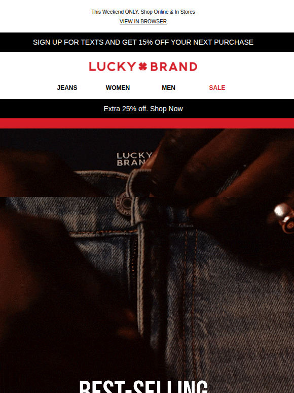 Inside: Best-Selling Denim + EXTRA 25% Off