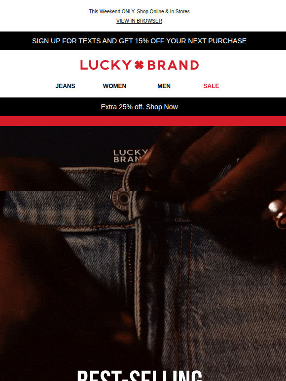 Inside: Best-Selling Denim + EXTRA 25% Off
