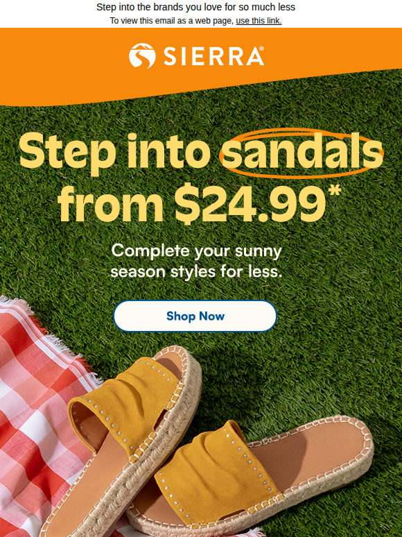 Sandals from $24.99* 🩴​