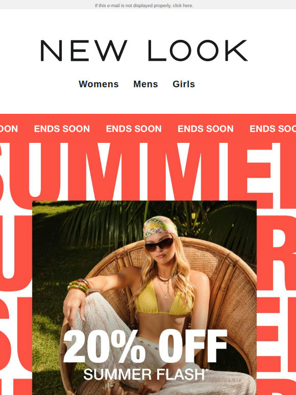 Final countdown: 20% off summer savings ends soon