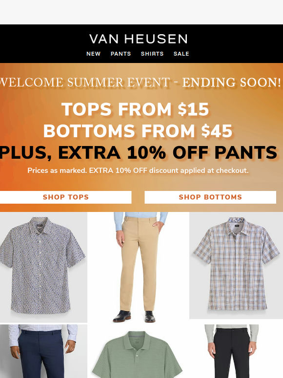 Pants from $45 + EXTRA 10% OFF PANTS 🔥