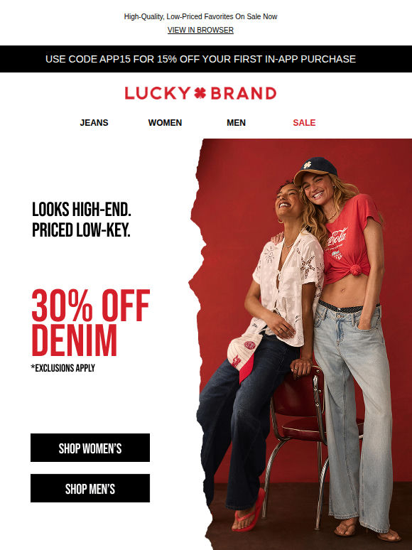 A Really Big Deal: 30% Off Denim
