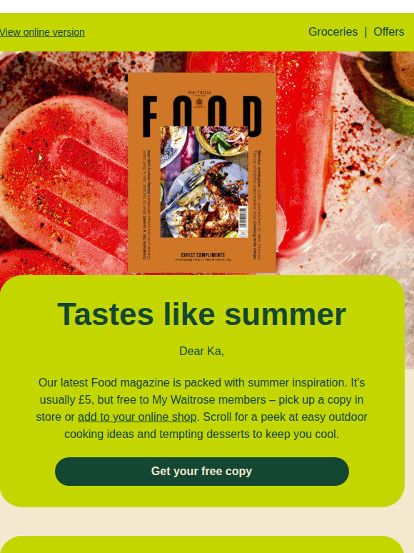 Your monthly dose of free summer food inspiration