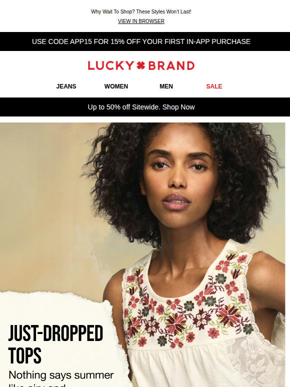 New Shirts  & Tops + Up To 50% Off