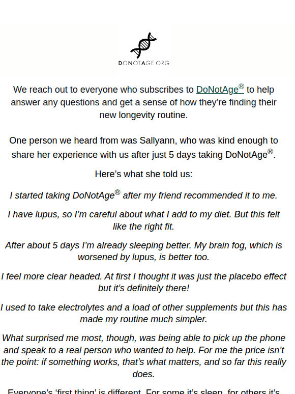 What do you feel first with a new supplement?