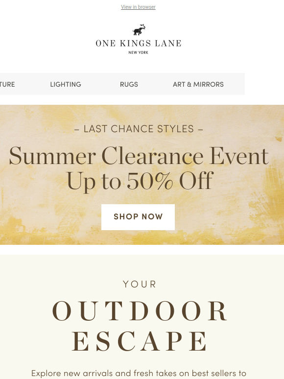 Your Outdoor Escape — Isla, Celestria, Sylvian & Harlyn Up to 50% Off
