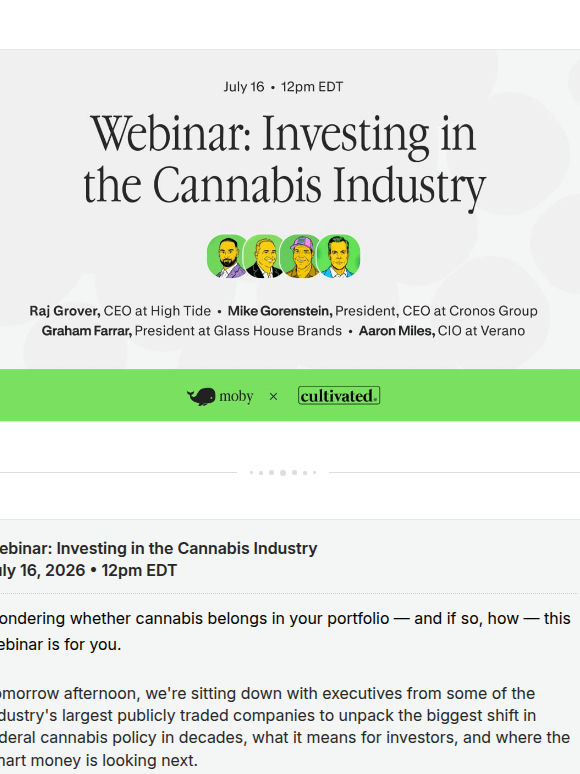 🎟️ How to invest in cannabis before the market finds out 🍃
