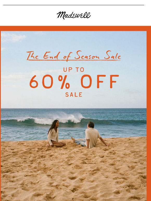 STARTS NOW: Up to 60% off sale