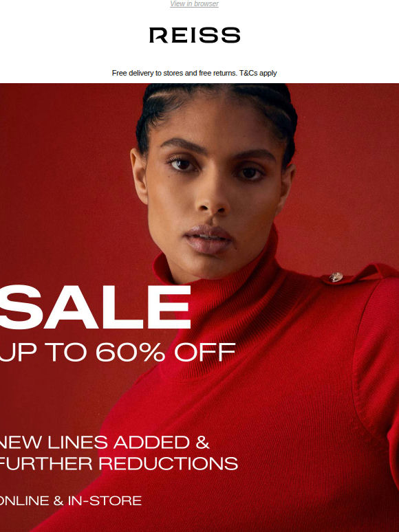 Sale | New Lines Added Up to 60% Off