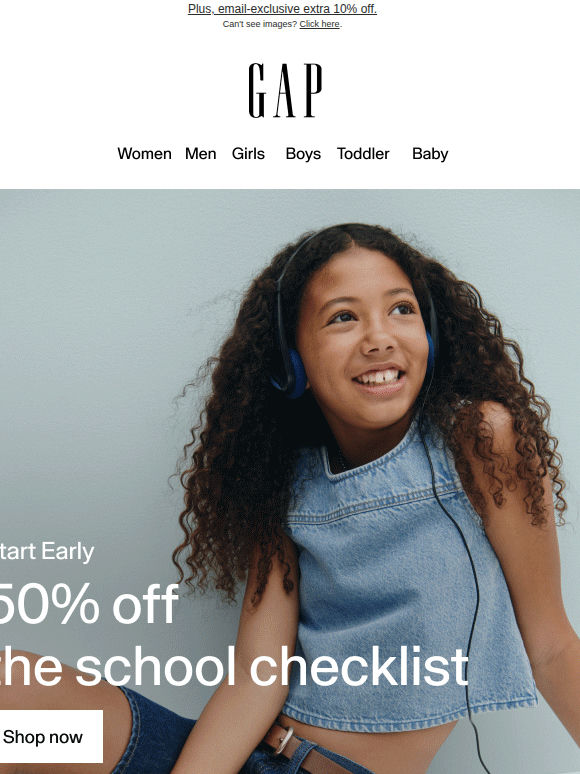 You'll love 50% off these back-to-school styles >>