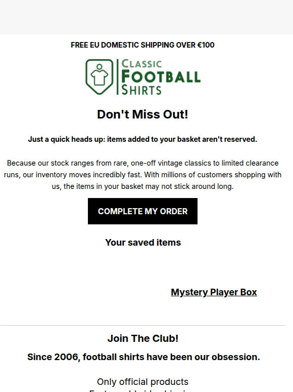 Hold on to your kit , before it goes! 🛒