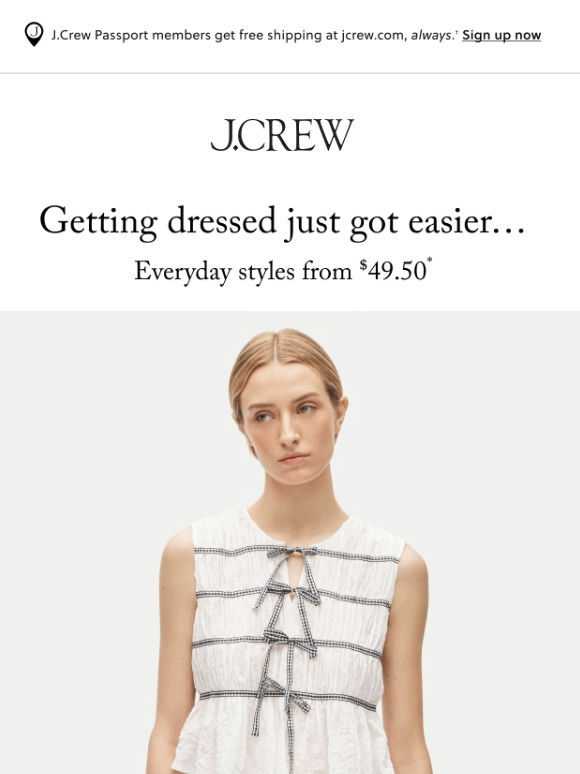 Limited time: everyday styles from $49.50