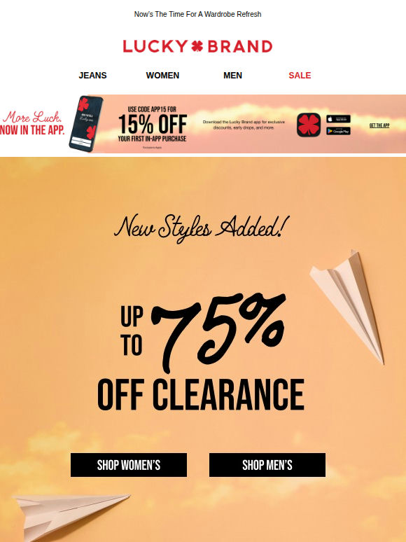 Shop Up To 75% Off Clearance!