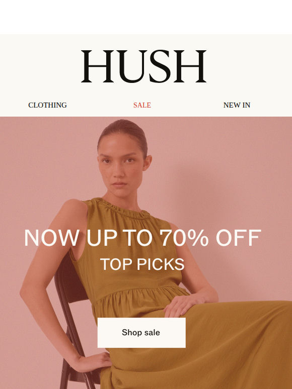 Sale favourites, now up to 70% off