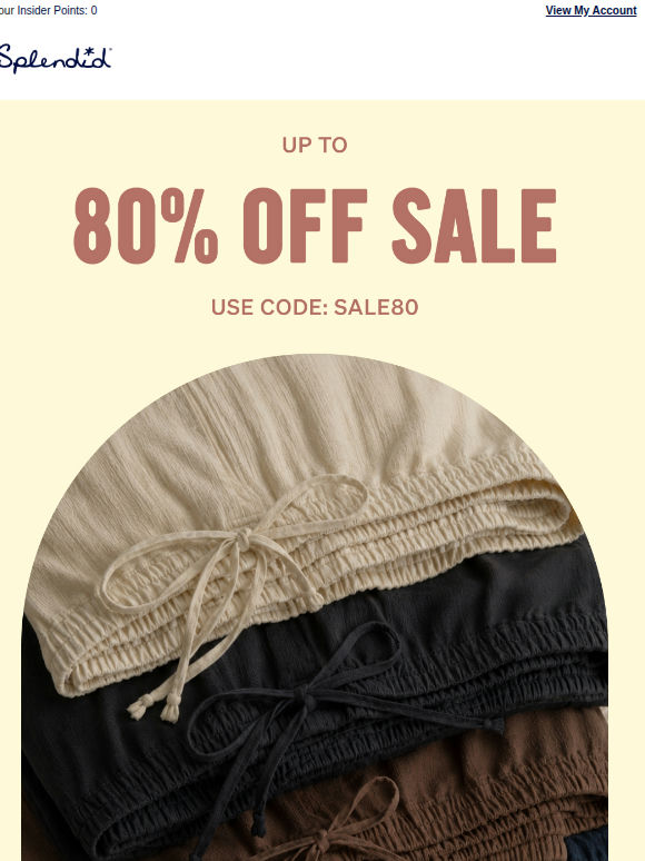 Up to 80% Off + Your Size Awaits