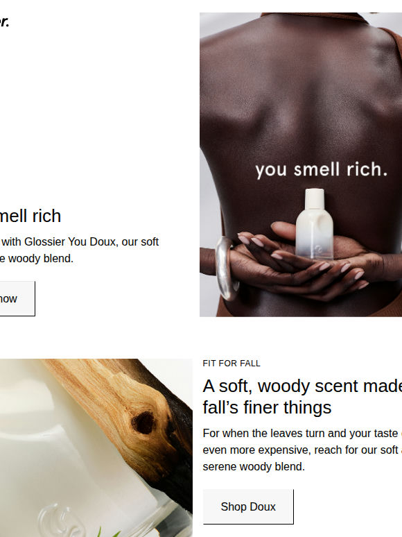 Smell rich with Glossier You Doux