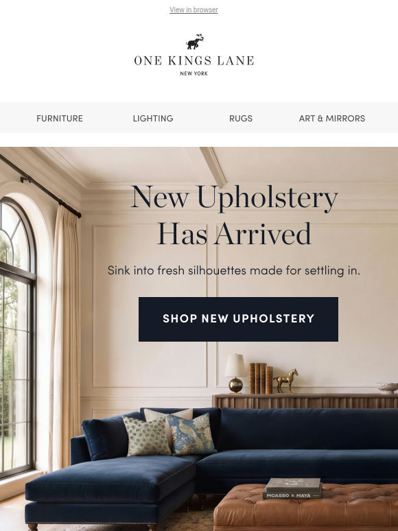 Just Arrived: New Upholstery in Linen & Velvet