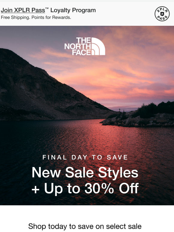 Final day to save up to 30% on your favorite styles