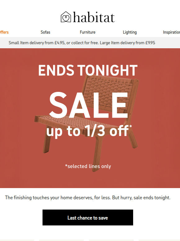 Ending today ⏰ Last chance to save on home and furniture