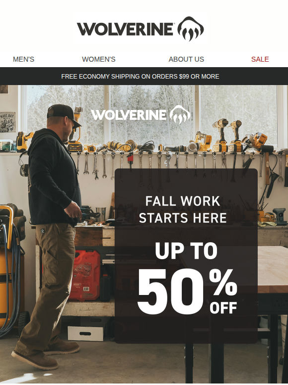 Game Day or Job Site, Up to 50% Off Either Way